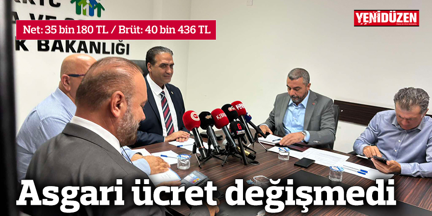 Asgari ücret değişmedi