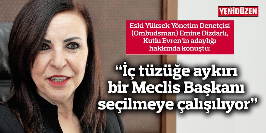 “İç tüzüğe aykırı bir Meclis Başkanı seçilmeye çalışılıyor”