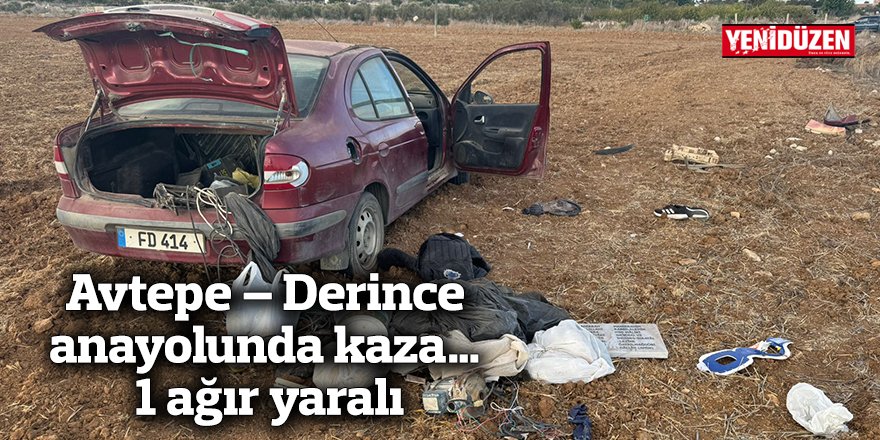 Avtepe – Derince anayolunda kaza… 1 ağır yaralı