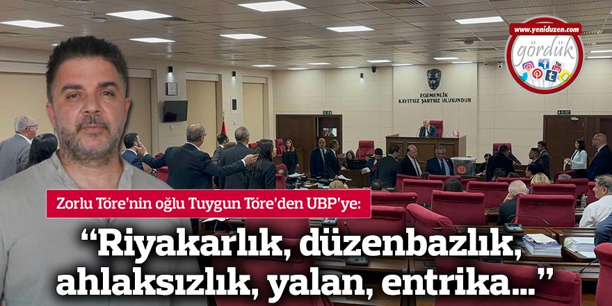 “Riyakarlık, düzenbazlık, ahlaksızlık, yalan, entrika…”