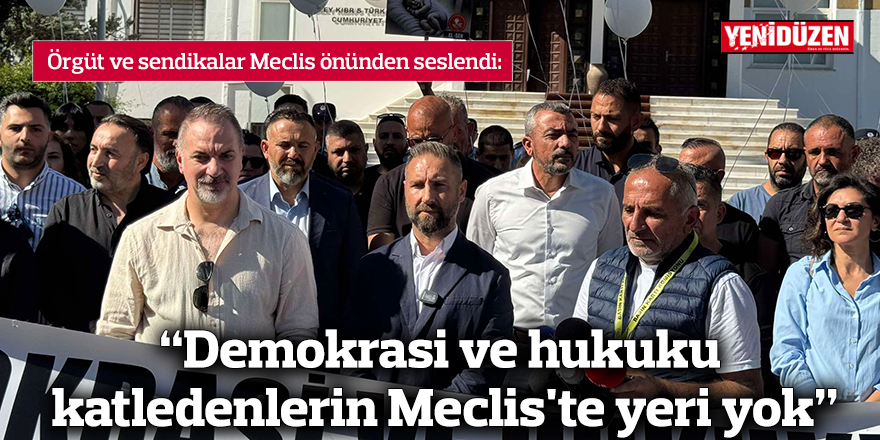 "Demokrasi ve hukuku katledenlerin Meclis'te yeri yok"