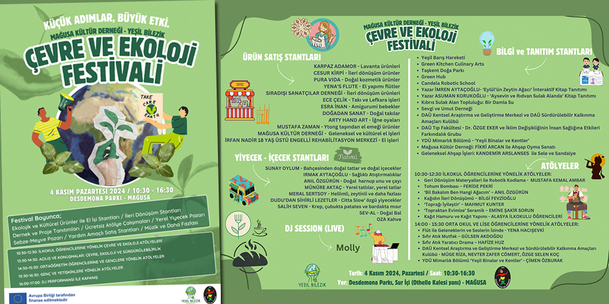 “Çevre ve Ekoloji Festivali” pazartesi günü Gazimağusa’da yapılacak