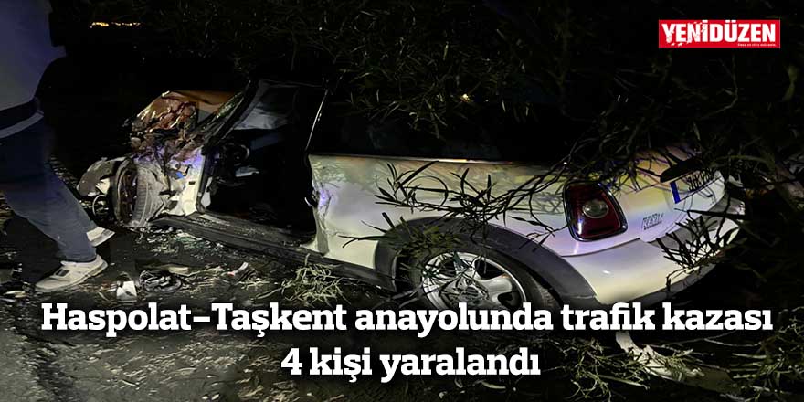 Haspolat-Taşkent anayolunda trafik kazası... 4 kişi yaralandı