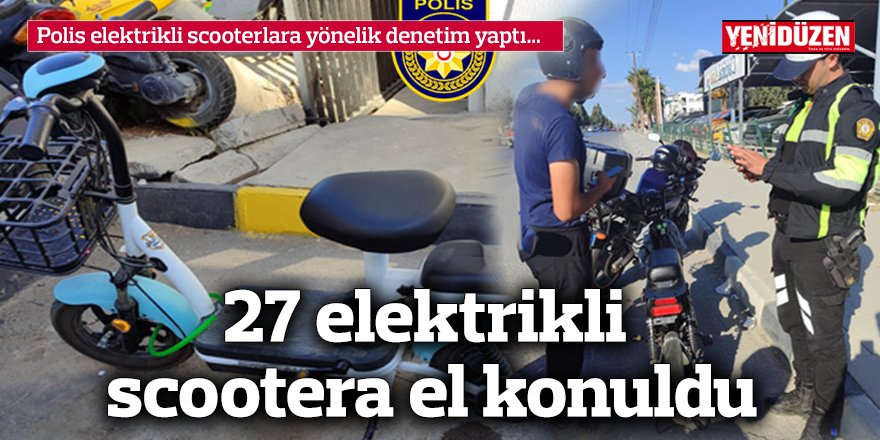 Polis elektrikli scooterlara yönelik denetim yaptı…