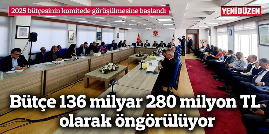 2025 bütçesinin komitede görüşülmesine başlandı