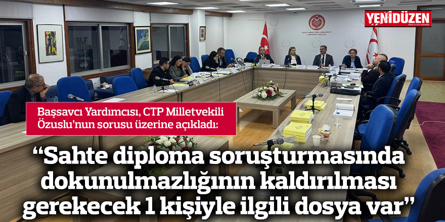 “Sahte diploma soruşturmasında dokunulmazlığının kaldırılması gerekecek 1 kişiyle ilgili dosya var”