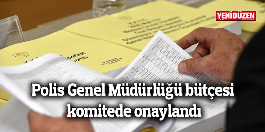 Polis Genel Müdürlüğü bütçesi komitede onaylandı