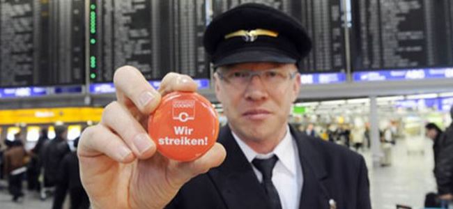 Pilotlar greve başladı