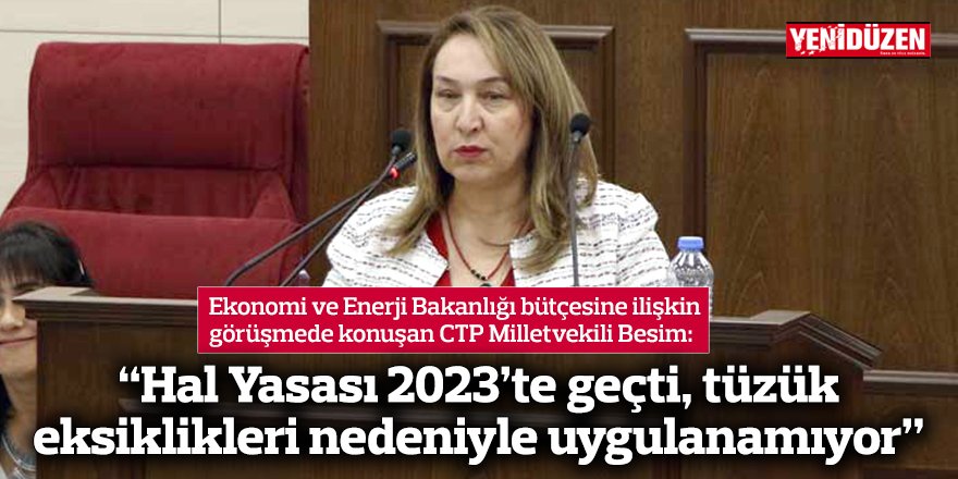 “Hal Yasası 2023’te geçti, tüzük eksiklikleri nedeniyle uygulanamıyor”