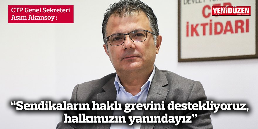 “Sendikaların haklı grevini destekliyoruz, halkımızın yanındayız”