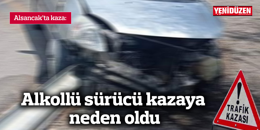 Alkollü sürücü kazaya neden oldu