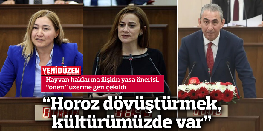 “Horoz dövüştürmek, kültürümüzde var”