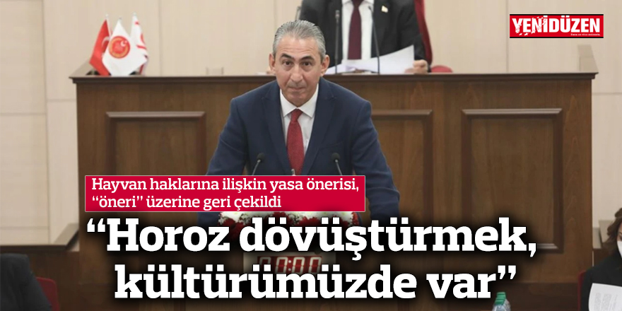 “Horoz dövüştürmek, kültürümüzde var”