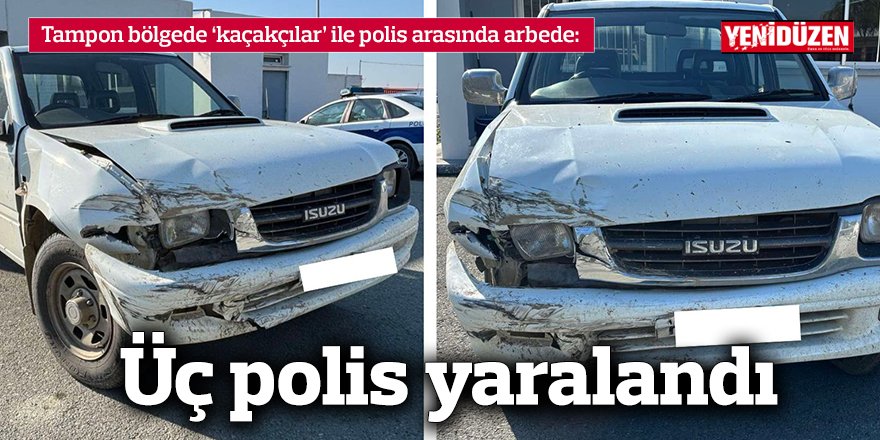 Tampon bölgede ‘kaçakçılar’ ile polis arasında arbede