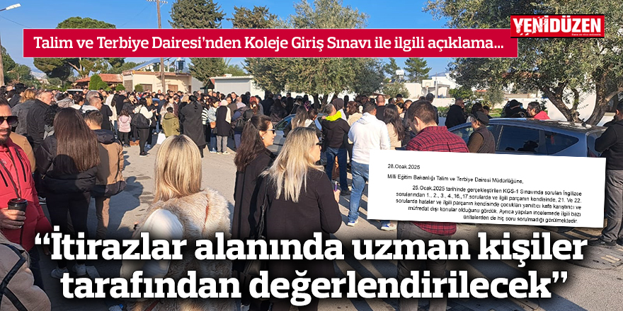 “İtirazlar alanında uzman kişiler tarafından değerlendirilecek”