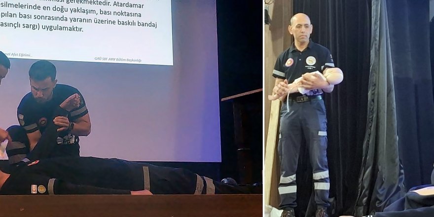 GAÜ ve LAÇ Belediyesi iş birliğinde, "Temel Afet ve İlk Yardim Eğitim Semineri" düzenlendi