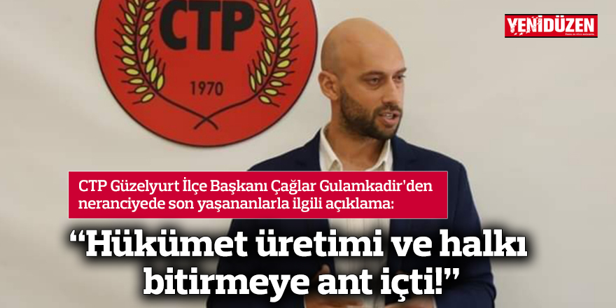 “Hükümet üretimi ve halkı bitirmeye ant içti!”