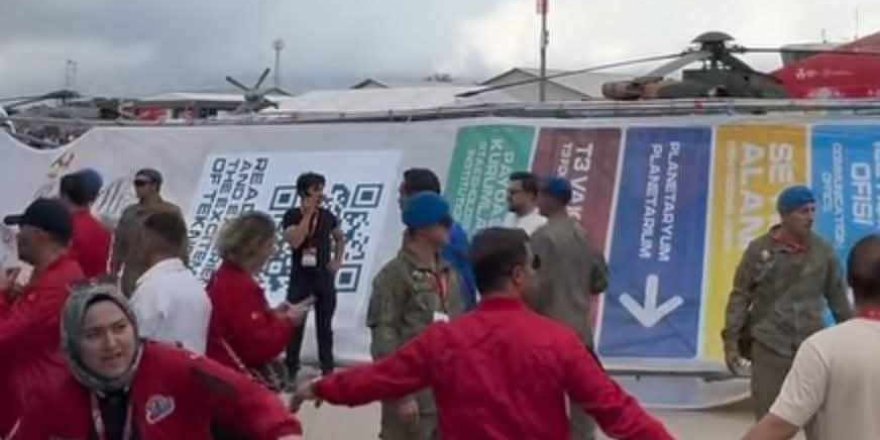 Teknofest'te stant devrildi, 2 kişi yaralandı