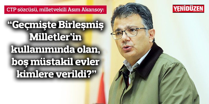 “Geçmişte Birleşmiş Milletler’in kullanımında olan, boş müstakil evler kimlere verildi?”