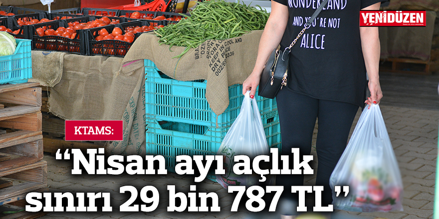 Nisan ayı açlık sınırı 29 bin 787 TL