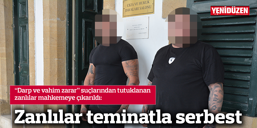 Zanlılar teminatla serbest