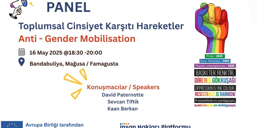 İnsan Hakları Platformu, “Toplumsal Cinsiyet Karşıtı Hareketler” paneli düzenliyor