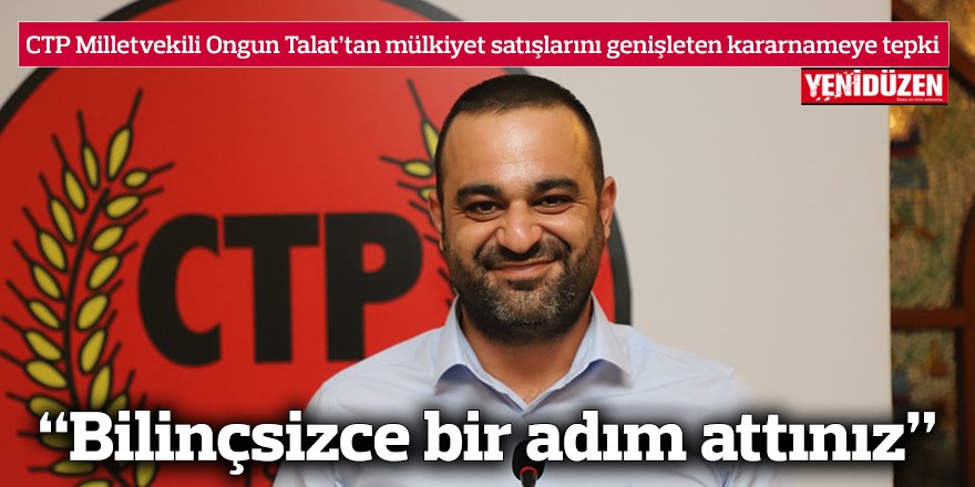 “Bilinçsizce bir adım attınız”