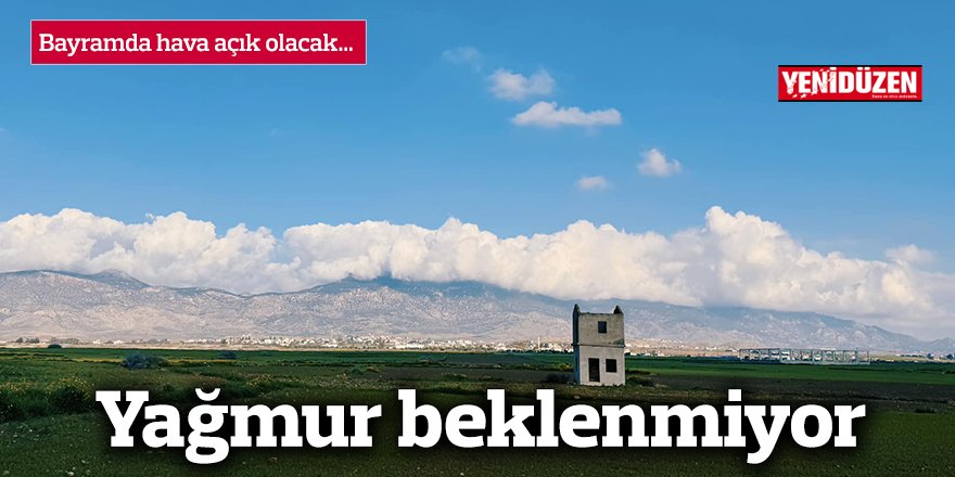 Yağmur beklenmiyor