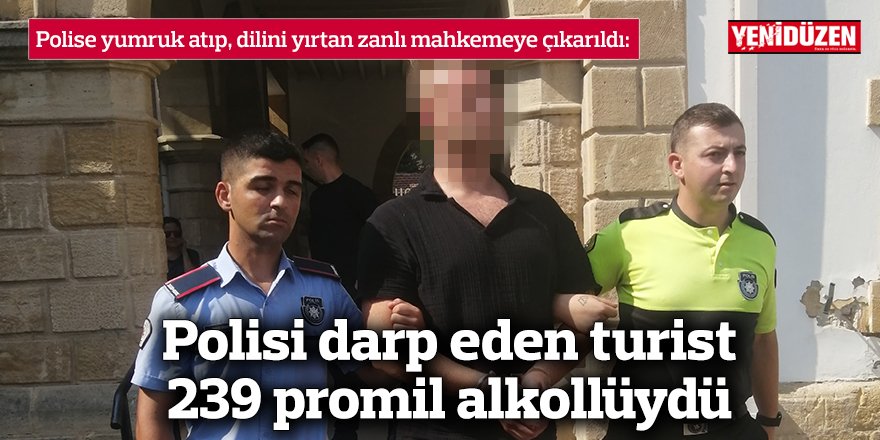 Polise yumruk atıp, dilini yırtan zanlı mahkemeye çıkarıldı