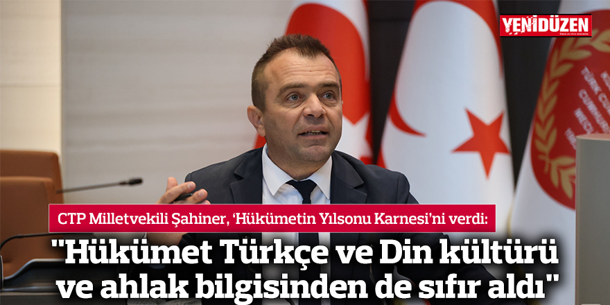 "Hükümet Türkçe ve Din kültürü ve ahlak bilgisinden de sıfır aldı"