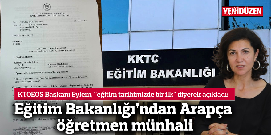 Eğitim Bakanlığı'ndan Arapça öğretmen münhali