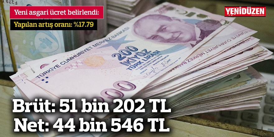 Asgari ücret belirlendi: Net: 44 bin 546 TL