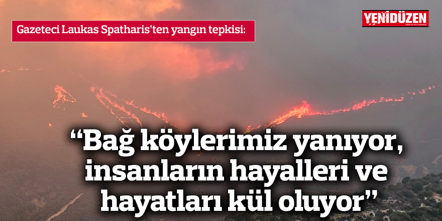 “Bağ köylerimiz yanıyor, insanların hayalleri ve hayatları kül oluyor”