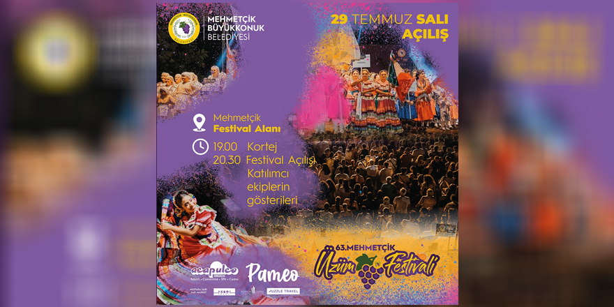 63. Mehmetçik Üzüm Festivali yarın başlıyor