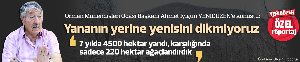 Yananın yerine yenisini dikmiyoruz