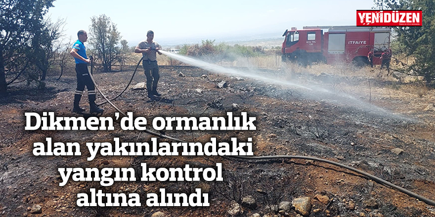 Dikmen’de ormanlık alan yakınlarındaki yangın kontrol altına alındı