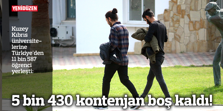 Kuzey Kıbrıs üniversitelerine Türkiye'den 11 bin 587 öğrenci yerleşti