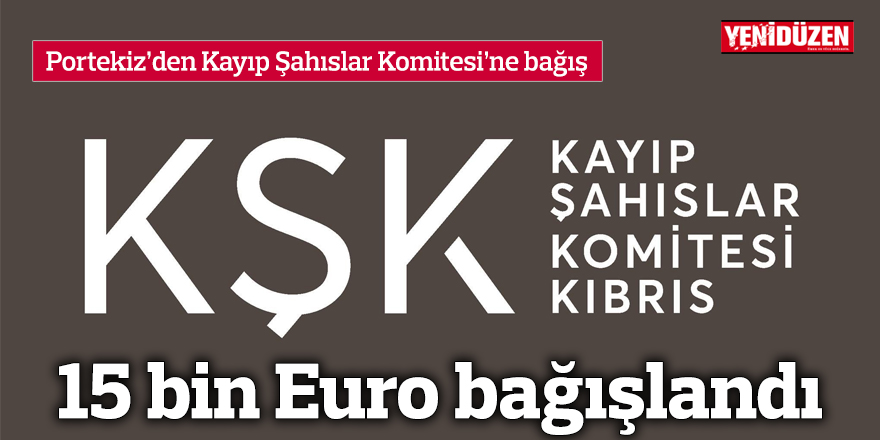 Portekiz, KŞK'ya 15 bin Euro bağışladı