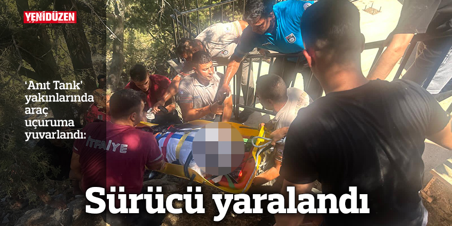 Sürücü yaralandı