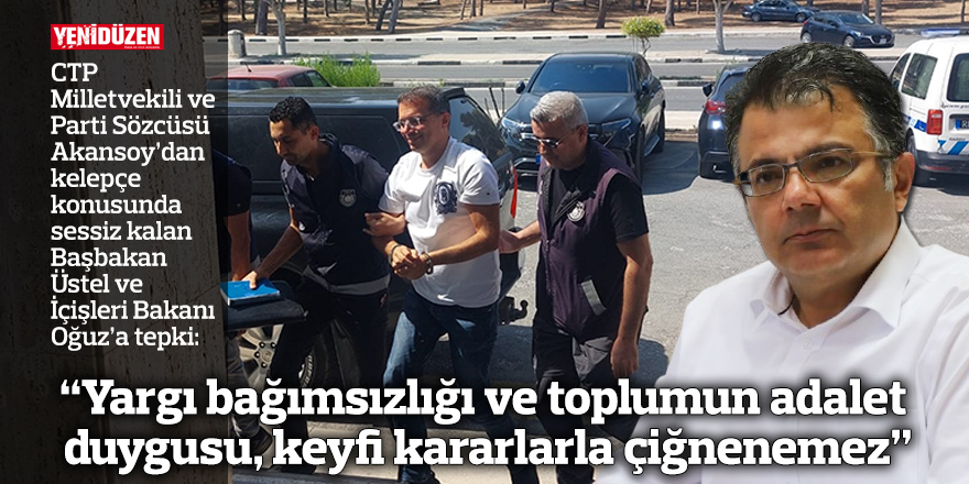 "Yargı bağımsızlığı, hukukun üstünlüğü ve toplumun adalet duygusu, keyfi kararlarla çiğnenemez"