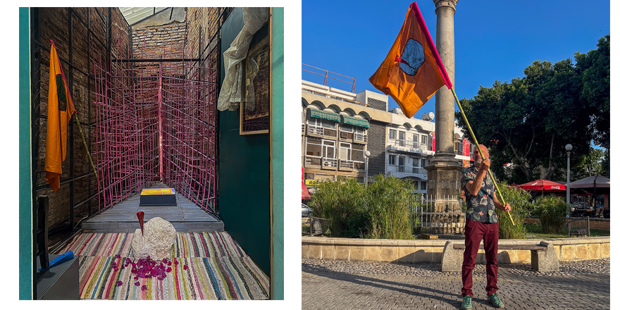 Sümer Erek’in Takoz (2.Perde) Sergisi, Rüstem Kitabevi bahçesinde açıldı