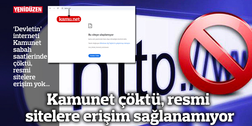 Kamunet çöktü, resmi sitelere erişim sağlanamıyor