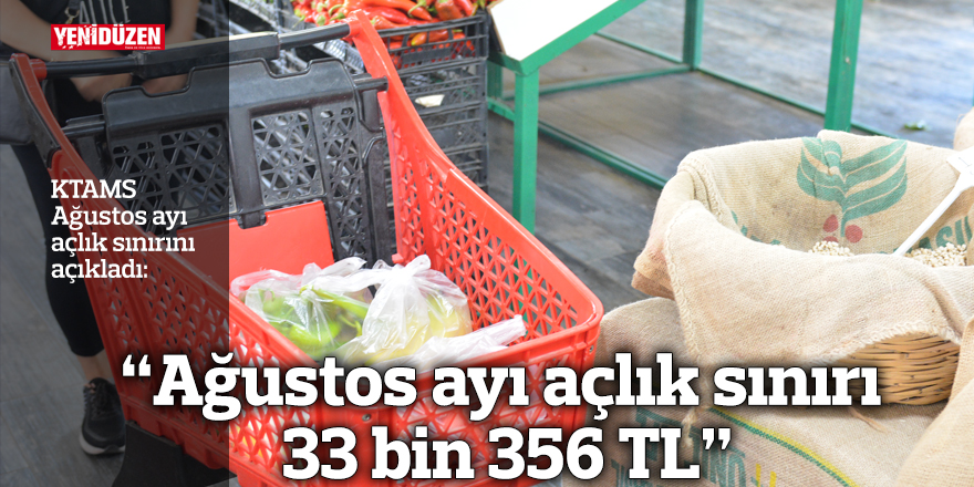 KTAMS: "Ağustos ayı açlık sınırı  33 bin 356 TL"