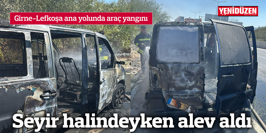 Seyir halindeyken alev aldı