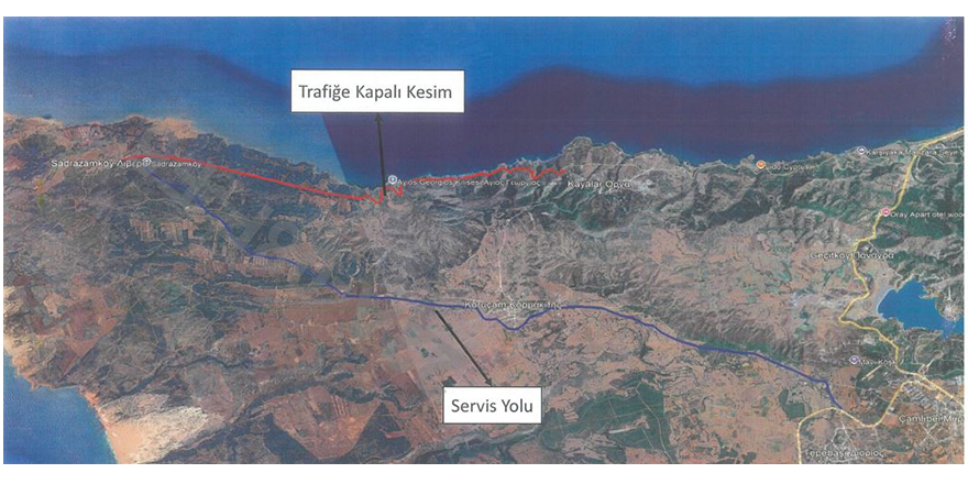 Geçitköy-Lapta ayrımı ile Kayalar-Sadrazamköy güzergahı 16 Ekim’e kadar kapalı