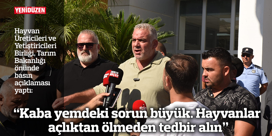 "Kaba yemdeki sorun büyük. Hayvanlar açlıktan ölmeden tedbir alın”