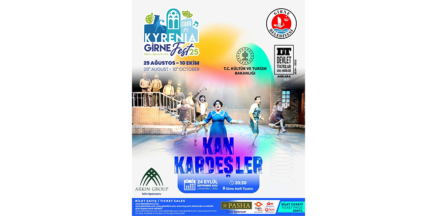 ‘Kan Kardeşler’ Müzikali Girne Amfitiyatro’da sahneleniyor