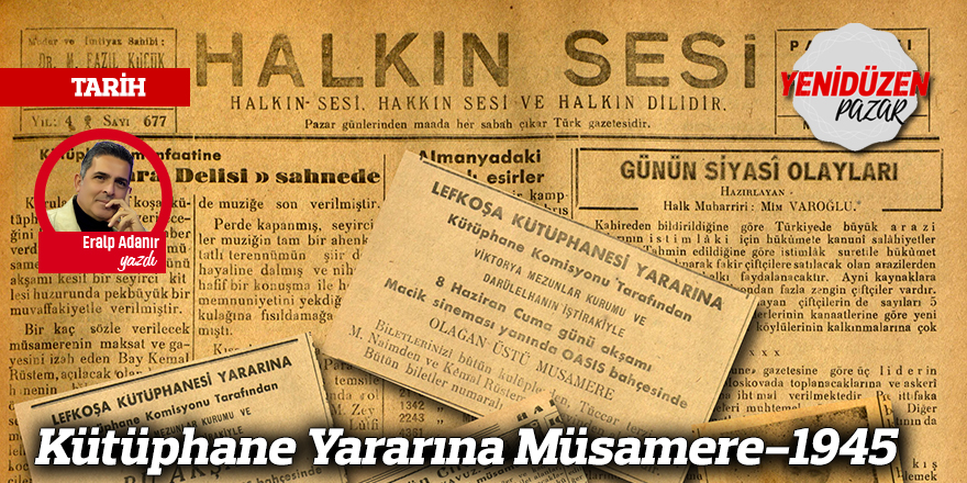 Kütüphane Yararına Müsamere-1945