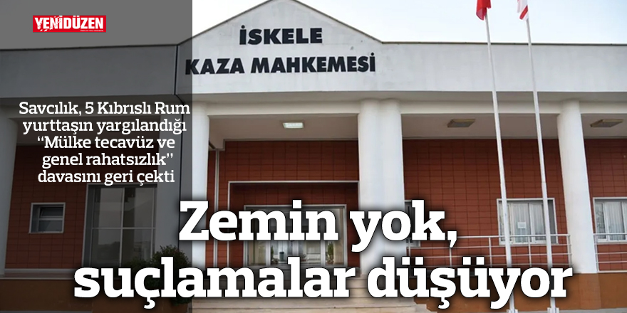 Zemin yok, suçlamalar düşüyor