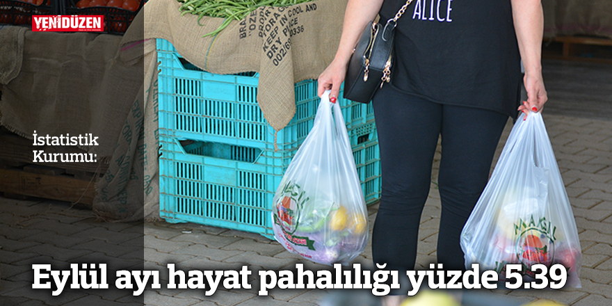 Eylül ayı hayat pahalılığı yüzde 5.39